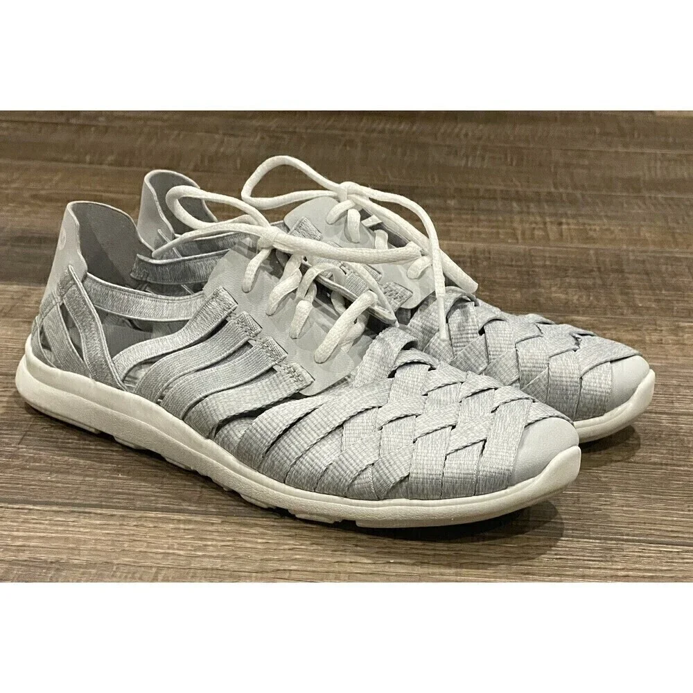 MERRELL Women's Weave Size 7 Lightweight Sneakers HIGH RISE Shoes Grey Sneakers